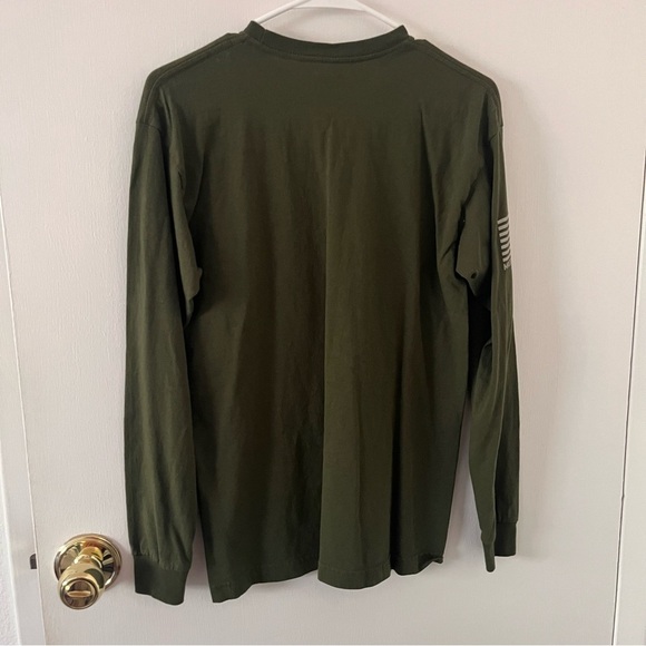 Rags of Honor Don’t Tread on Me Green Long Sleeve Tee Made in USA Men’s Medium - Picture 7 of 9